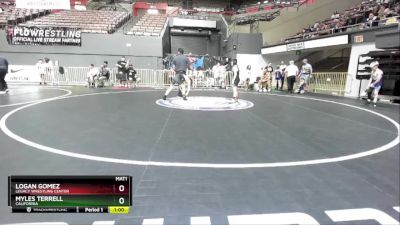 92 lbs Quarterfinal - Myles Terrell, California vs Logan Gomez, Legacy Wrestling Center