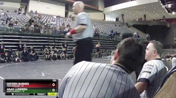 130 lbs Round 5 (6 Team) - Haas Lundeen, North Dakota 1 vs Hayden Barnes, Team Missouri
