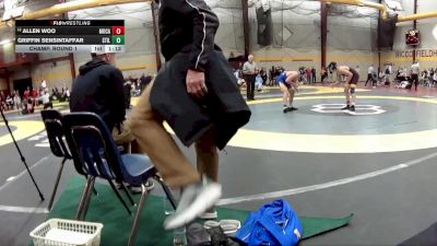 120 lbs Champ. Round 1 - Griffin Sensintaffar, Stillwater vs Allen Woo, Montini Catholic