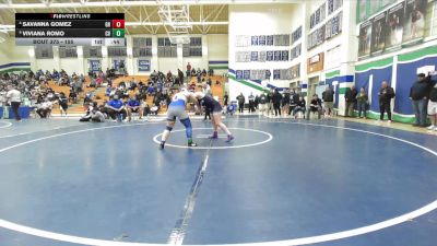 155 lbs 3rd Place Match - Viviana Romo, Chula Vista vs Savanna Gomez, Granite Hills