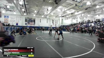 145 lbs Cons. Round 3 - Raylyn Domingo, Serrano vs Brianna Mendoza, Camarillo