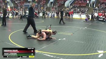 95 lbs Cons. Round 3 - Maxx Latshaw, Grasslake Warriors MS vs Brendan Drury, Kingsley Youth Wrestling