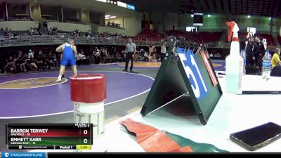 285 lbs Round 2 (6 Team) - Emmett Karr, Lincoln East vs Barron Terwey, Hastings