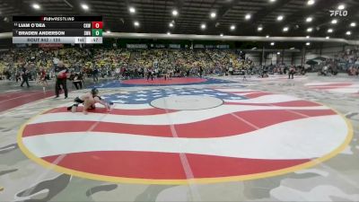 120 lbs Cons. Semi - Liam O`Dea, Cobbler Kids Wrestling vs Braden Anderson, Siouxland Wrestling Academy