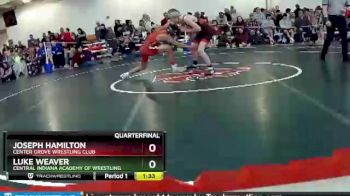 100 lbs Quarterfinal - Luke Weaver, Central Indiana Academy Of Wrestling vs Joseph Hamilton, Center Grove Wrestling Club