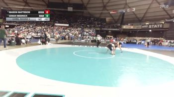 Boys 2A 175 lbs Cons. Round 4 - Mason Matteson, West Valley (Spokane) vs Jonah Mednick, Ridgefield