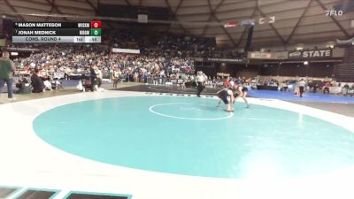 Boys 2A 175 lbs Cons. Round 4 - Mason Matteson, West Valley (Spokane) vs Jonah Mednick, Ridgefield