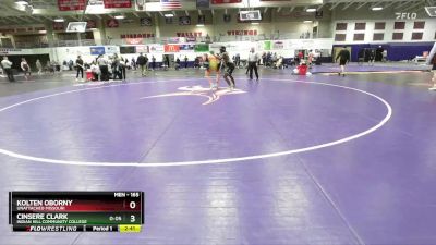 165 lbs 1st Place Match - Cinsere Clark, Indian Hill Community College vs Kolten Oborny, Unattached Missouri