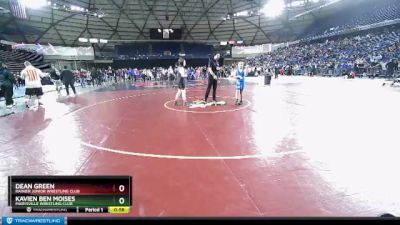 120+ Cons. Round 1 - Kavien Ben Moises, Marysville Wrestling Club vs Dean Green, Rainier Junior Wrestling Club