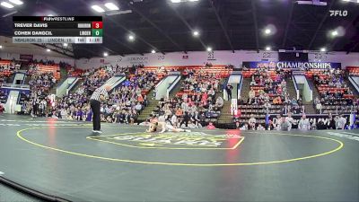 120 lbs Quarterfinals (8 Team) - Trever Davis, Huron HS (New Boston) vs Cohen Dangcil, Linden HS