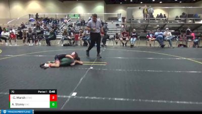 70 lbs Quarterfinal - Carter Marsh, Delta Wrestling Club Inc. vs Arianna Storey, Elite Athletic Club