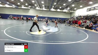 133 lbs Quarterfinal - Maxwell Martinez, Wesleyan vs Jake Craig, Southern Maine