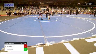 85 lbs Quarterfinal - Aaron Delgado, F-5 Grappling vs Creede Prier, Vian Wrestling Club