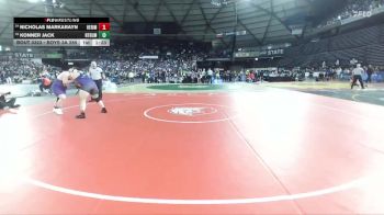 Boys 3A 285 lbs Champ. Round 2 - Konner Jack, North Thurston vs Nicholas Markarayn, Heritage