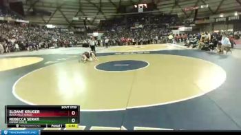 Girls 105 lbs Cons. Round 5 - Sloane Kruger, Black Hills (Girls) vs Rebecca Serati, Kamiak (Girls)