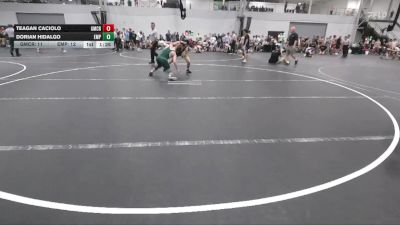 126 lbs Quarterfinals (8 Team) - Teagan Caciolo, Grit Mat Club Red vs Dorian Hidalgo, Empire