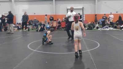 57 lbs Round 2 (6 Team) - Ariyah Brassfield, PA West Black vs Braxsley Stetler, Backyard Barbies