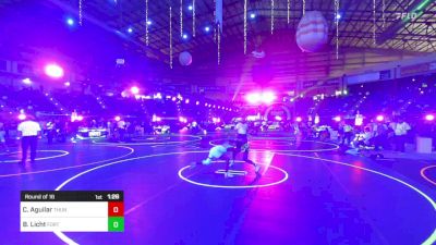 130 lbs Round Of 16 - Caleb Aguilar, Thundercats WC vs Bentley Licht, Fort Collins Highschool