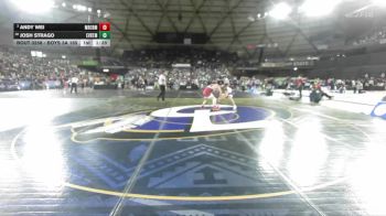 Boys 3A 165 lbs Champ. Round 2 - Andy Wei, Mercer Island vs Josh Strago, Everett