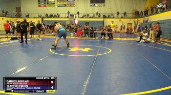 285 lbs Quarterfinal - Carlos Aguilar, Salina Wrestling Club vs Clayton Frehn, Manhattan Regional Training Center (MRTC)