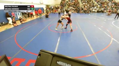 155 lbs Champ. Round 1 - Melissa Moreno, Paloma Valley High School vs Delfina Palmas, Wilmington Wrestling Club
