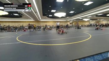 58 lbs 2nd Place - William Mendoza, Southwest Stallions WC vs Samantha Ham, Nebraska Wr Ac