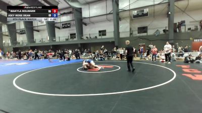 Junior Girls FS - 135 lbs 5th Place Match - Makyla Bolinger, WA vs Joey Rose Dean, OR