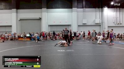 57 lbs Round 6 (10 Team) - Myles Maines, Untouchables vs Cayden Petersen, Oklahoma Elite