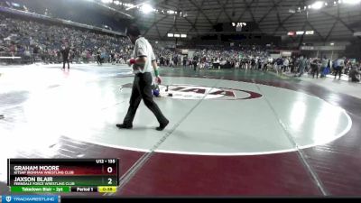 135 lbs 7th Place Match - Jaxson Blair, Ferndale Force Wrestling Club vs Graham Moore, Kitsap Ironman Wrestling Club