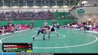 120 lbs Quarters & 1st Wb (16 Team) - Brandon Higgins, Camden County vs Sri Dhanabalan, Lambert