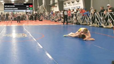 88 lbs Round 5 (4pm Saturday) - Wyler Allen, Oklahoma Elite vs Sebastian Shine, PA Gold