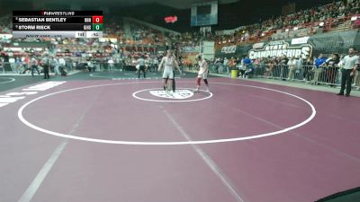 132 lbs 3rd Place Match - Sebastian Bentley, Rose Hill HS vs Storm Rieck, Girard HS