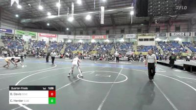 89 lbs Quarterfinal - Bryson Davis, Dove Creek vs Creed Herder, Elbert County Wranglers
