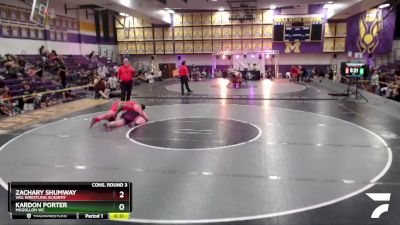 190 lbs Cons. Round 3 - Zachary Shumway, Vail Wrestling Academy vs Kardon Porter, Mogollon WC