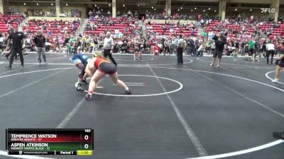 160 lbs Round 1 (6 Team) - Temprence Watson, Greater Heights vs Aspen Atkinson, Midwest Misfitz Black