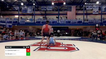 132 lbs Consi Of 8 #1 - Zachary Zimmerman, Warwick vs Nolan Brown, Daniel Boone