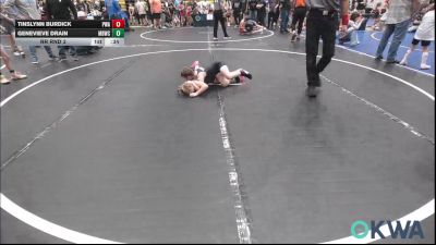 60-66 lbs Rr Rnd 3 - Tinslynn Burdick, Perry Wrestling Academy vs Genevieve Drain, Mustang Bronco Wrestling Club