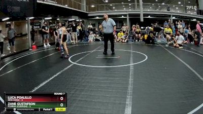 72 lbs Round 7 (8 Team) - Zane Gustafson, Florida Scorpions vs Luca Poalillo, Iron Horse