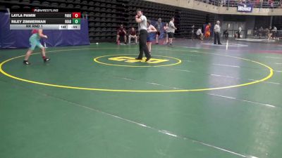 103 lbs Rr Rnd 1 - Layla Pawin, Parksley vs Riley Zimmerman, Reading