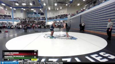 285 lbs Cons. Round 4 - Aiden McGinnis, Mountain View vs NaiMana Filivaolelei, Corner Canyon