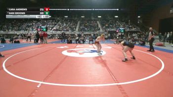 145 lbs 1st Place Match - Cara Andrews, Star Valley vs Dani Grooms, Sheridan
