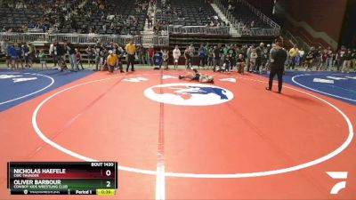 102 lbs Champ. Round 1 - Nicholas Haefele, CWC Thunder vs Oliver Barbour, Cowboy Kids Wrestling Club