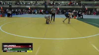 155 lbs Round 3 - Cael Reno, River Valley vs Liam Langreck, Chickasaw Elite Wrestling Club