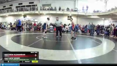 120 lbs Cons. Round 2 - Matthew Kempf, Terre Haute Northside Wrestling Club vs Matthew Alshahrani, Indiana