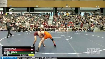 106 lbs Semifinals (8 Team) - Jaxson Brown, Blackwell vs Hunter Wills, Sperry