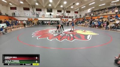 112-115 lbs Round 2 - Jordan Hall, Sheridan vs Cecilio Torres, Worland Middle School