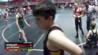 120 lbs Cons. Round 3 - Tucker Lewis, Red Cloud Youth vs Kohlsen Grape, CWO