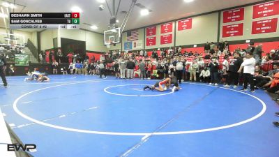 113 lbs Consi Of 8 #2 - Deshawn Smith, East Central HS vs Sam Goncalves, Tulsa Union