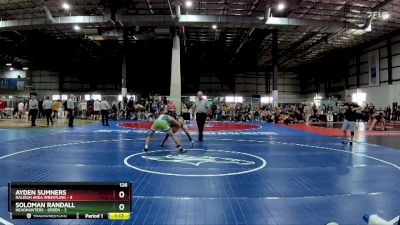 126 lbs Semis & 1st Wb (8 Team) - Ayden Sumners, RALEIGH AREA WRESTLING vs Soloman Randall, HEADHUNTERS - GREEN