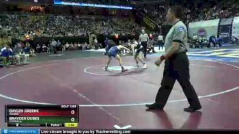 120 Class 1 lbs Semifinal - Daylen Greene, Holden vs Brayden Dubes, Centralia